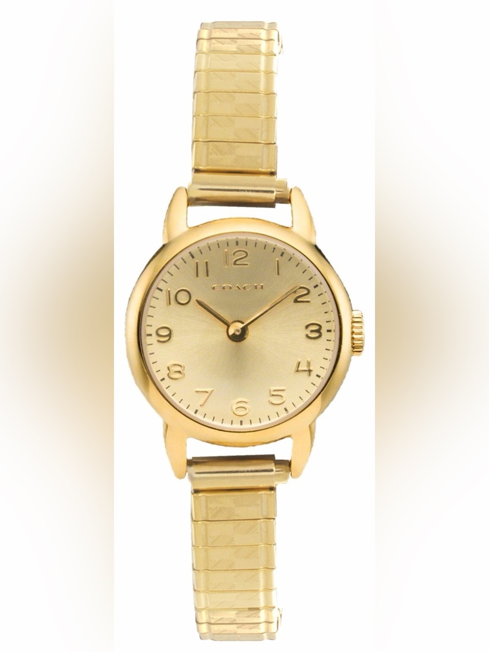 COACH NY ~ GOLD TONE STAINLESS STEEL EXPANSION BRACELET WATCH~ - Picture 3 of 13